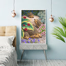 5D DIY Full Drill Round Shape Cute Hedgehog Rhinestone Diamond Drawing for Home