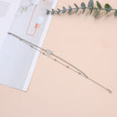 Adjustable Chain Beaded Heart Summer Jewelry Foot Anklet Beach Double Layer