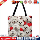 Dog love Printed Shoulder Shopping Bag Casual Large Tote Handbag (40*40cm)