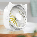 Portable USB Table Fan 360 Rotation Mini Desk Summer Cooling Fan (White)