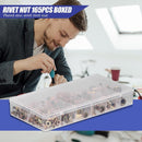 165pcs/box M3 M4 M5 M6 M8 M10 M12 Flat Head Threaded Rivet Insert Nuts