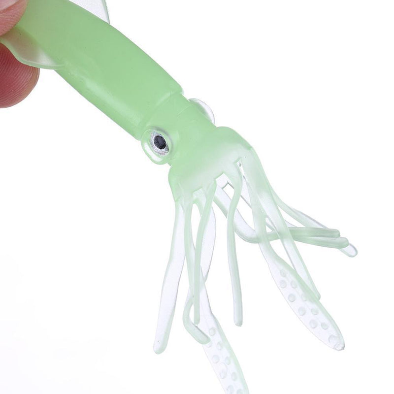 5x Luminous Squid 10cm 8g Lures Crankbait Artificial Soft Fishing Bait (3)