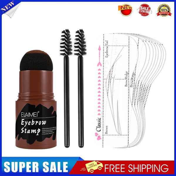 Eyebrow Stamp Stick Set Brow Stencil Hairline Contour (Thick Tube Black)