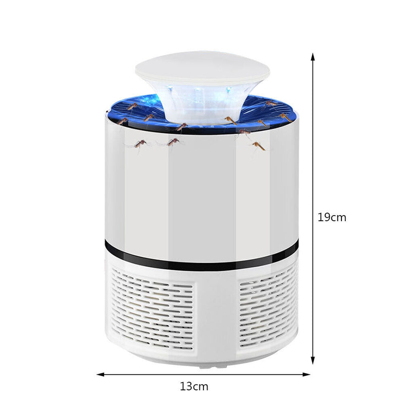 Mute Mosquito Killer Lamp USB Bug Insect Trap Radiationless Light (White) Newly