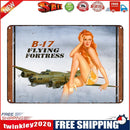 Flying Fortress Girl Metal Sign Plaque Wall Poster Decor for Home Cafe Bar