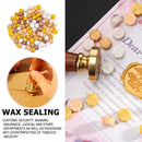 100pcs Retro Fire Painting Pill Octagon Sealing Wax Grain Stamping Envelope