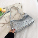 Fashion Sequin Shoulder Bags Women Shiny Handbag Female Shopping Underarm Purse