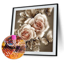 Rose 5D Diamond Painting Embroidery DIY Craft Cross Stitch Home Decor(Brown