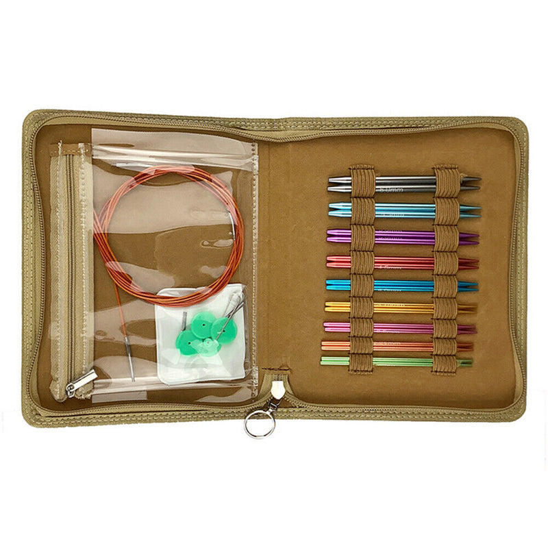 9 Pairs Aluminum Alloy Interchangeable Hook Needles DIY Sweater Weaving