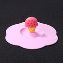 Torx Silicone Cup Cover Heat-resistant Leakproof Reusable Cartoon Lid (Ice)