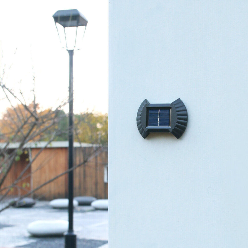 4pcs Solar Wall Lamp Outdoor Waterproof Balcony Fence Lights (White 2LED)