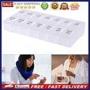 Braille Medicine Organizer Portable 14 Dividers Table Dispenser Big Compartme