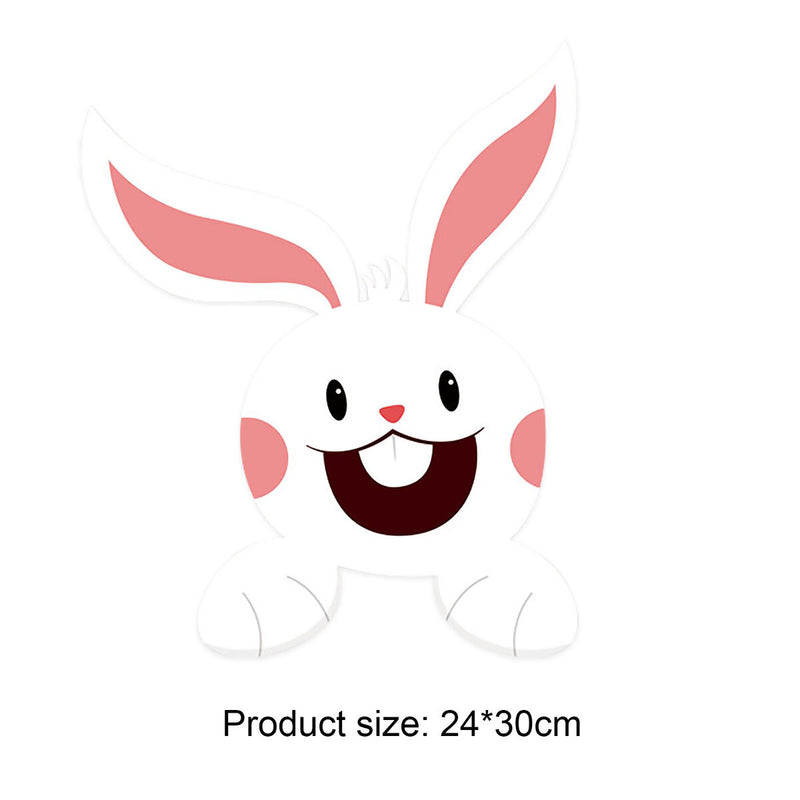 Fence Peeker - Easter Bunny Peeking Fence Signs for Patio Wall Holiday Craft