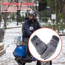 Men Touchscreen Cycling Gloves Full Finger Fleece Riding Mittens (Grey)