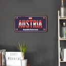 Tin Plates Wall Signs Retro Painting Austria License Metal Plate Poster for Bar