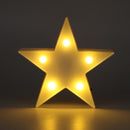 Star Shaped LED Night Light Household Club Indoor Kid Bedroom Decor (White)