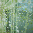4pcs 200x100CM Floral Printed Tulle Voile Window Curtain ?Green ?