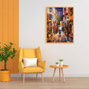 Couple in Alley Oil Paint By Numbers Kit DIY Acrylic Painting on Canvas