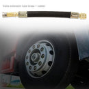 140mm Flexible Hose Car Wheel Valve Stem Tire Valve Extension w/ Steel Cap Newly