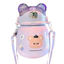 860ml Belly Cup Lovely Straw Cup for Kids Large Capacity Insulated for Boy Girls