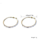 Zircon Big Circle Drop Dangle Stud Crystal Round Hoop Earrings Round Shape