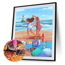 5D DIY Diamond Painting Full Round Drill Beach Vacation Wall Decor Rhinestone