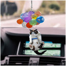 Colorful Balloon Cute Cat Car Hanging Ornament Flying Cat Car Interior Pendant