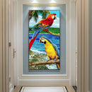 Paint By Numbers Kit DIY Parrot on Branch Colouring Oil Art Picture Craft