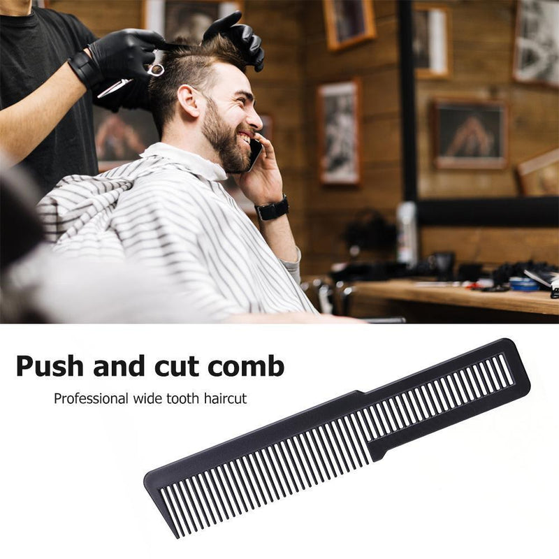 Hairdressing Carbon Anti-static Comb Wide Tooth Hair Clipper Comb (White)