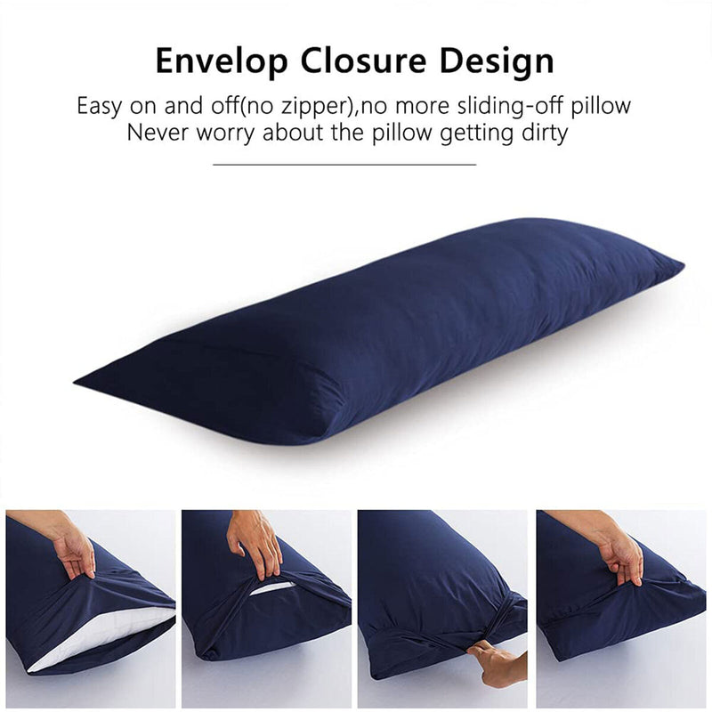 Full Body Pillowcase Breathable Long Bed Pillow Slip for Side Sleeper Adults