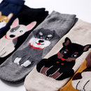 Casual Women Funny Art Cotton Ankle Socks Short Hosiery Cartoon Dog Pattern
