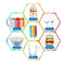 Detachable Rainbow Water Bottle Cup Mug Glass Washing Brush Cleaning Sponge C8L6