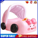 Kids Eco-friendly PVC Swimming Ring with Awning Side Wall Design (Pink)