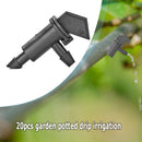 20pcs Drop Head Irrigation Water Dropper Kit for Plant Emitters (Black)