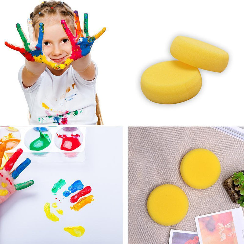 DIY Circular Sponge Painting Brush Art Graffiti Seal for Kids Drawing Toys