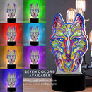 DIY Special Shaped Diamond Painting Wolf LED Light Cross Stitch Embroidery Lamp