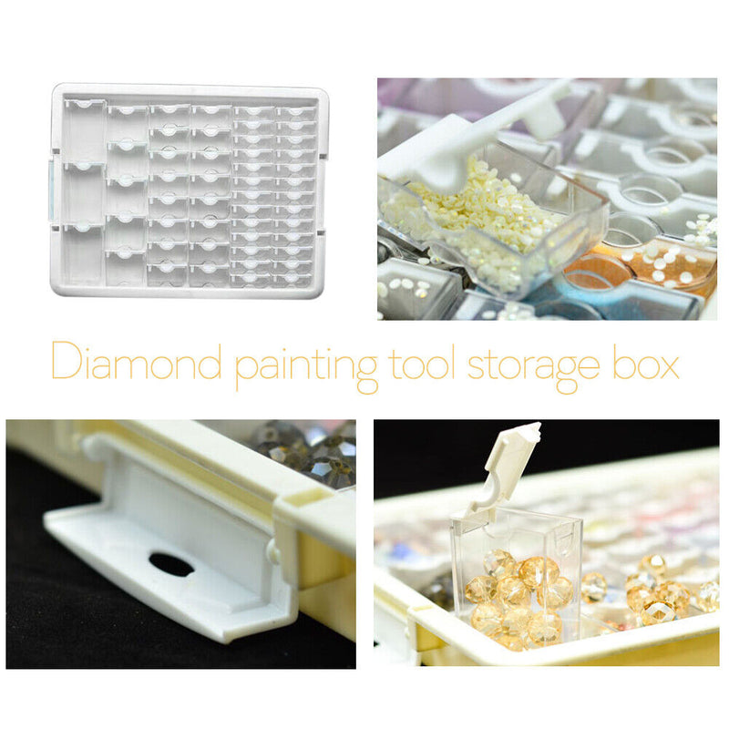 50 Grids Diamond Painting Box Embroidery Rhinestone Beads Storage Organizer Case