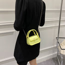 Mini PU Leather Chain Shoulder Crossbody Bags Jelly Top-handle Messenger Ba
