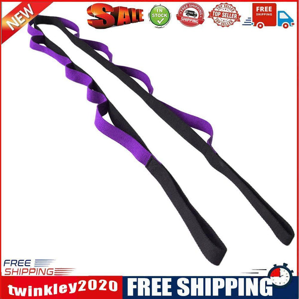6.6ft Yoga Stretch Strap Aerial Yoga Anti-Gravity Rope w/ Grip Loops(Purple