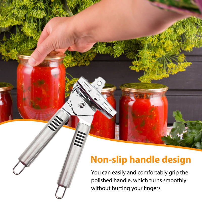Can Opener Manual - 3 in 1 Handheld Safety Can Opener Comfortable Grip