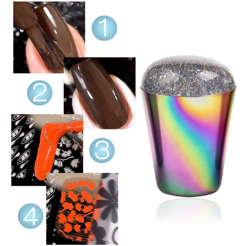 Clear Silicone Nail Stamping Seal DIY Stamper Template Signet DIY Nail Art To