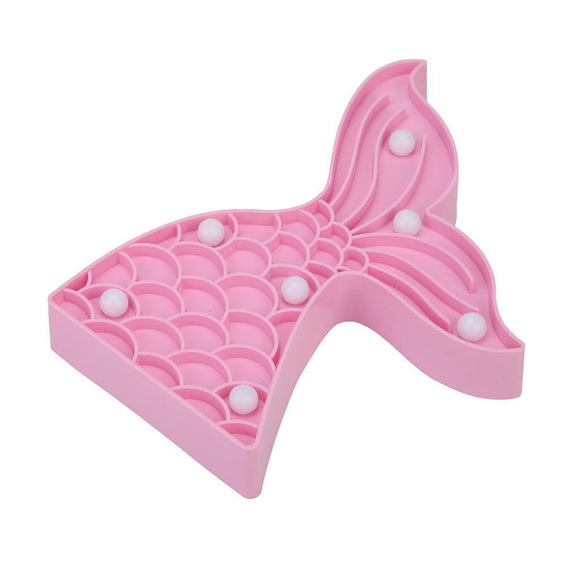 Mermaid Tail LED Night Lamp Children Gift Battery Powered Home Light (Pink)