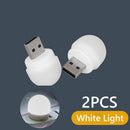 USB Plug Lamp Computer Mobile Power Charging USB Night Light (2pcs-White) Newly