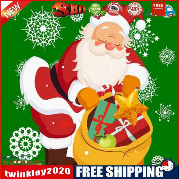 Paint By Numbers Kit DIY Christmas Santa Colouring Oil Picture Ornament