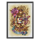 14CT Counted Flower Lantern Embroidery DIY Full Cross Stitch Cotton Thread Ki