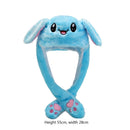 LED Glowing Cartoon Rabbit Hat Beanie Winter Plush Moving Bunny Ear Earflap