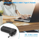 90 Degree USB3.1 USB-C Type-C Female to 3.0 x 1.1mm DC Male Plug Adapter