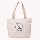 Women Corduroy Shoulder Bag Cartoon Bear Shopping Bags Casual Female Handbags