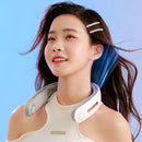Air Cooling Hanging Neck Fan Sports Travel Leafless Personal Fans (White)