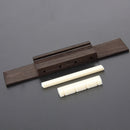 Ivory ABS Nut and Saddle Slotted + 110mm Rosewood Bridge for Ukulele Guitar Part